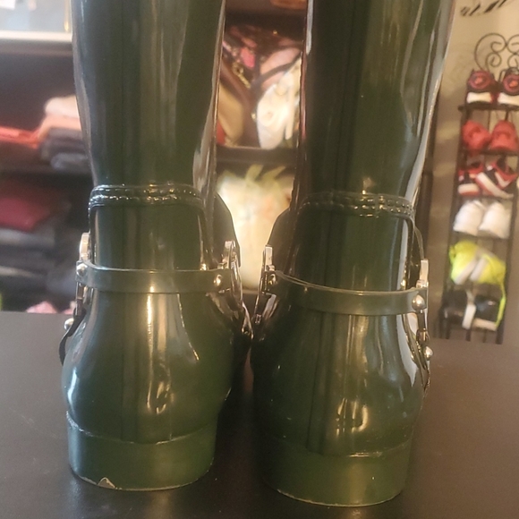 Michael Kors Green Rainboots Size 10 - Picture 4 of 8